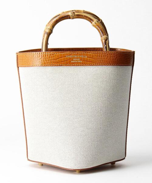 CHRISTIAN VILLA（クリスチャンヴィラ）の「[ 別注 ][ クリスチャン ヴィッラ ] CHRISTIAN VILLA FFC バンブー ハンドル ショルダー バッグ（ショルダーバッグ・レディース・モカ・FREE）」の4枚目の写真