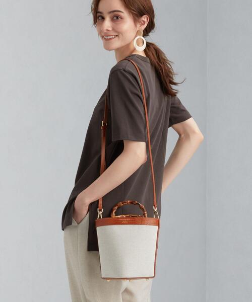 CHRISTIAN VILLA（クリスチャンヴィラ）の「[ 別注 ][ クリスチャン ヴィッラ ] CHRISTIAN VILLA FFC バンブー ハンドル ショルダー バッグ（ショルダーバッグ・レディース・モカ・FREE）」の6枚目の写真