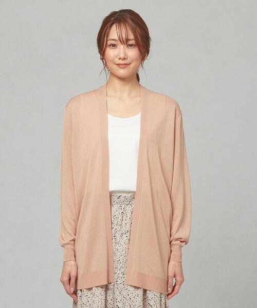 closet story（クローゼットストーリー）の「＜closet story＞□セッショクレイカン キナガシ カーディガン -手洗い可能-（カーディガン/ボレロ・レディース・ライトグレー/ライトピンク・FREE）」の11枚目の写真