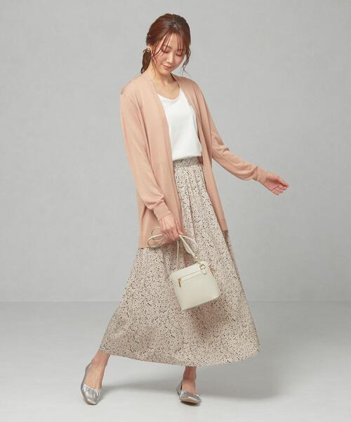 closet story（クローゼットストーリー）の「＜closet story＞□セッショクレイカン キナガシ カーディガン -手洗い可能-（カーディガン/ボレロ・レディース・ライトグレー/ライトピンク・FREE）」の3枚目の写真