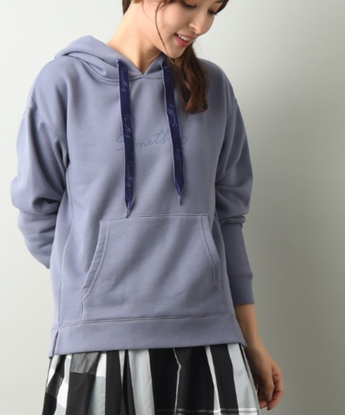 SOMETHING（サムシング）の「【ＳＯＭＥＴＨＩＮＧ】ＳＯＭＥＴＨＩＮＧ　ＬＯＧＯ　ＨＯＯＤＩＥ（パーカー・レディース・ベージュ/パープル/ピンク・FREE）」の2枚目の写真