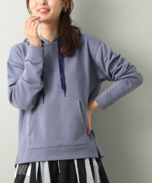 SOMETHING（サムシング）の「【ＳＯＭＥＴＨＩＮＧ】ＳＯＭＥＴＨＩＮＧ　ＬＯＧＯ　ＨＯＯＤＩＥ（パーカー・レディース・ベージュ/パープル/ピンク・FREE）」の4枚目の写真