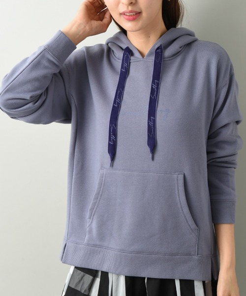 SOMETHING（サムシング）の「【ＳＯＭＥＴＨＩＮＧ】ＳＯＭＥＴＨＩＮＧ　ＬＯＧＯ　ＨＯＯＤＩＥ（パーカー・レディース・ベージュ/パープル/ピンク・FREE）」の5枚目の写真