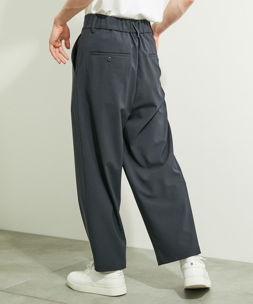 美品★パブリックトウキョウ　ワイドスラックス　ネイビー　S 美品☆パブリックトウキョウ ワイドスラックス ネイビー S