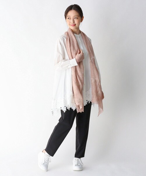 smart pink（スマートピンク）の「◆【手洗い可】裾レースブラウス（シャツ/ブラウス・レディース・オフホワイト/オリーブ・88）」の3枚目の写真