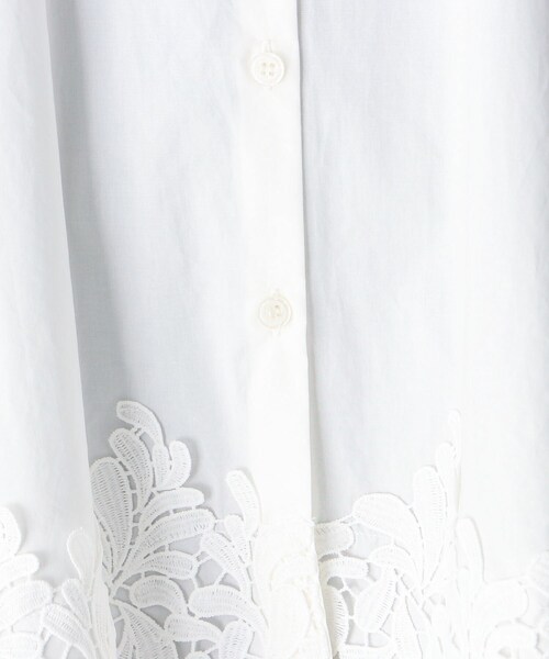 smart pink（スマートピンク）の「◆【手洗い可】裾レースブラウス（シャツ/ブラウス・レディース・オフホワイト/オリーブ・88）」の7枚目の写真