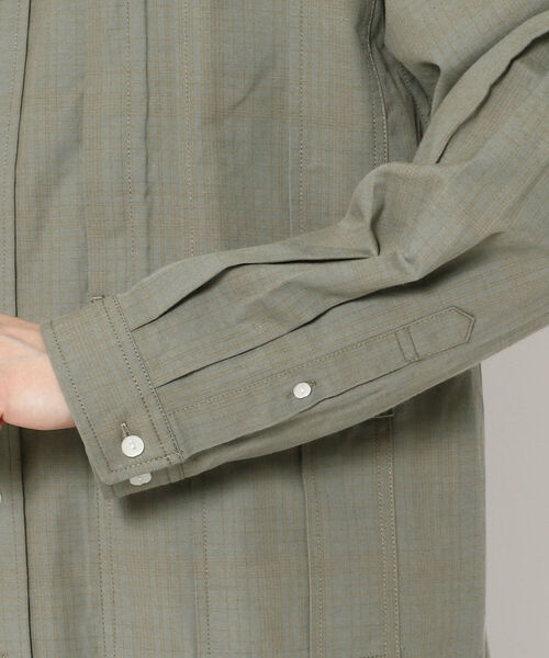 meanswhile(ミーンズワイル)の「meanswhile / ミーンズワイル Graph Line Over SH MW-SH21102(シャツ/ブラウス・メンズ・ライトブルーグレー・2/3/4)」の8枚目の写真