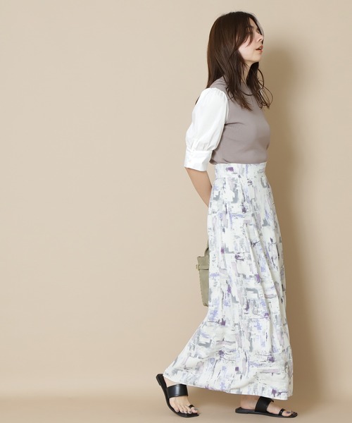 N.(N. Natural Beauty Basic)(エヌエヌナチュラルビューティーベーシック)の「◆総針ハイネックドッキングニット(ニット/セーター・レディース・ブラック/ベージュ/ナチュラル・MEDIUM)」の10枚目の写真