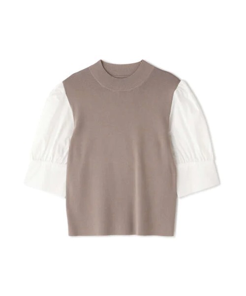 N.(N. Natural Beauty Basic)(エヌエヌナチュラルビューティーベーシック)の「◆総針ハイネックドッキングニット(ニット/セーター・レディース・ブラック/ベージュ/ナチュラル・MEDIUM)」の16枚目の写真