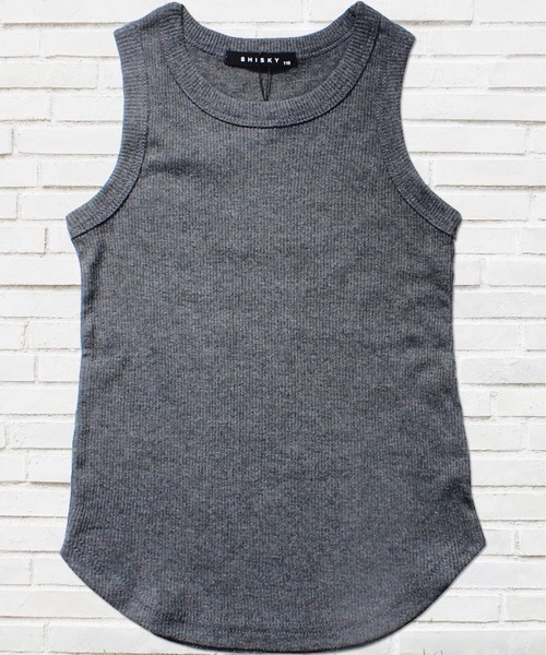 THE CASUAL（カジュアル）の「無地 ボーダー テレコロングタンクトップ キッズ（タンクトップ・キッズ・グレー系1/ブラック/ブラウン系/グレー系/オフホワイト/チャコール/ベージュ/モカ/ネイビー/カーキ/カーキ系/杢グレー・140cm/130cm/160cm/110cm/150cm/120cm/100cm）」の5枚目の写真