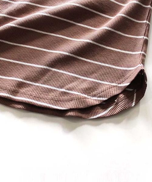 THE CASUAL（カジュアル）の「無地 ボーダー テレコロングタンクトップ キッズ（タンクトップ・キッズ・グレー系1/ブラック/ブラウン系/グレー系/オフホワイト/チャコール/ベージュ/モカ/ネイビー/カーキ/カーキ系/杢グレー・140cm/130cm/160cm/110cm/150cm/120cm/100cm）」の15枚目の写真