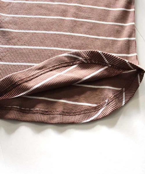 THE CASUAL（カジュアル）の「無地 ボーダー テレコロングタンクトップ キッズ（タンクトップ・キッズ・グレー系1/ブラック/ブラウン系/グレー系/オフホワイト/チャコール/ベージュ/モカ/ネイビー/カーキ/カーキ系/杢グレー・140cm/130cm/160cm/110cm/150cm/120cm/100cm）」の16枚目の写真