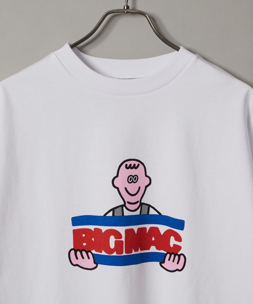 BIG MAC（ビッグマック）の「【BIG MAC×FACE】別注LOGO Shirt Sleeve TEE/ロゴプリントTシャツ（Tシャツ/カットソー・メンズ・ブラック/ホワイト・MEDIUM/LARGE）」の3枚目の写真