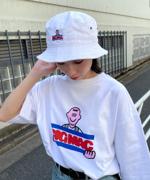 BIG MAC（ビッグマック）の「【BIG MAC×FACE】別注LOGO Shirt Sleeve TEE/ロゴプリントTシャツ（Tシャツ/カットソー・メンズ・ブラック/ホワイト・MEDIUM/LARGE）」の13枚目の写真
