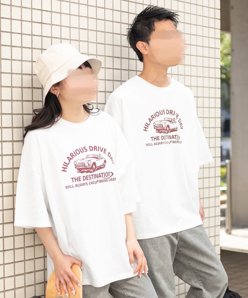 PairPair(ペアペア)の「BIGロゴT(ユニセックス)(Tシャツ/カットソー・レディース・オフホワイト/モカ/スミクロ/グレイッシュブルー・FREE)」の2枚目の写真