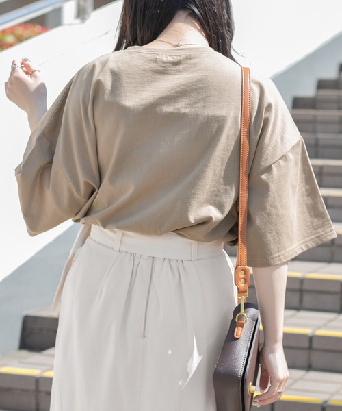 PairPair(ペアペア)の「BIGロゴT(ユニセックス)(Tシャツ/カットソー・レディース・オフホワイト/モカ/スミクロ/グレイッシュブルー・FREE)」の16枚目の写真