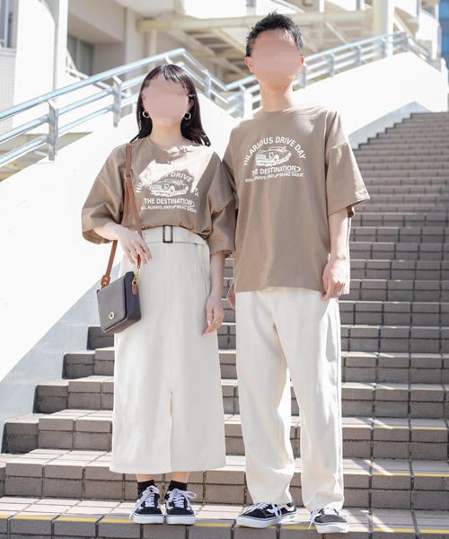 PairPair(ペアペア)の「BIGロゴT(ユニセックス)(Tシャツ/カットソー・レディース・オフホワイト/モカ/スミクロ/グレイッシュブルー・FREE)」の22枚目の写真