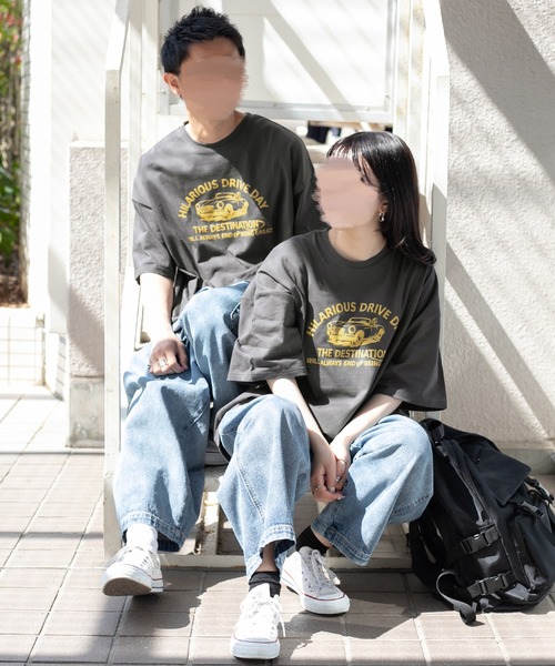 PairPair(ペアペア)の「BIGロゴT(ユニセックス)(Tシャツ/カットソー・レディース・オフホワイト/モカ/スミクロ/グレイッシュブルー・FREE)」の20枚目の写真
