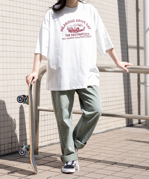 PairPair(ペアペア)の「BIGロゴT(ユニセックス)(Tシャツ/カットソー・レディース・オフホワイト/モカ/スミクロ/グレイッシュブルー・FREE)」の14枚目の写真