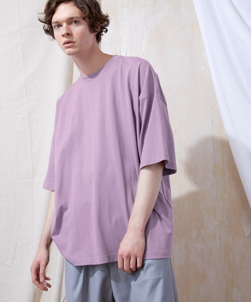 EMMA CLOTHES（エマクローズ）の「ヘビー天竺オーバーサイズS/Sカットソー EMMA CLOTHES（Tシャツ/カットソー・メンズ・ブラック/ブルー系その他/グリーン系その他/パープル/ライトベージュ/オフホワイト/チャコール・M/L）」の7枚目の写真