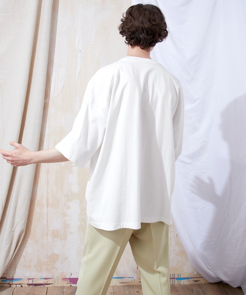 EMMA CLOTHES（エマクローズ）の「ヘビー天竺オーバーサイズS/Sカットソー EMMA CLOTHES（Tシャツ/カットソー・メンズ・ブラック/ブルー系その他/グリーン系その他/パープル/ライトベージュ/オフホワイト/チャコール・M/L）」の19枚目の写真