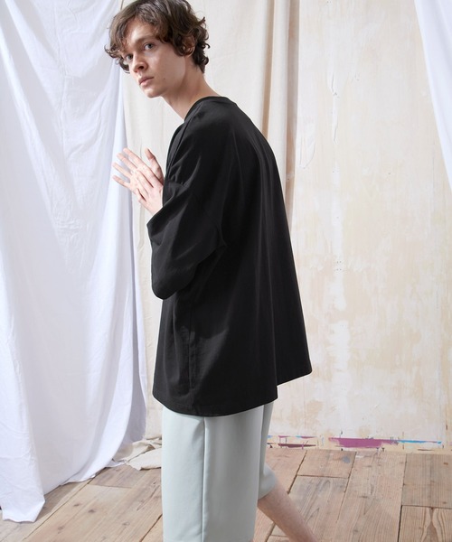 EMMA CLOTHES（エマクローズ）の「ヘビー天竺オーバーサイズS/Sカットソー EMMA CLOTHES（Tシャツ/カットソー・メンズ・ブラック/ブルー系その他/グリーン系その他/パープル/ライトベージュ/オフホワイト/チャコール・M/L）」の21枚目の写真