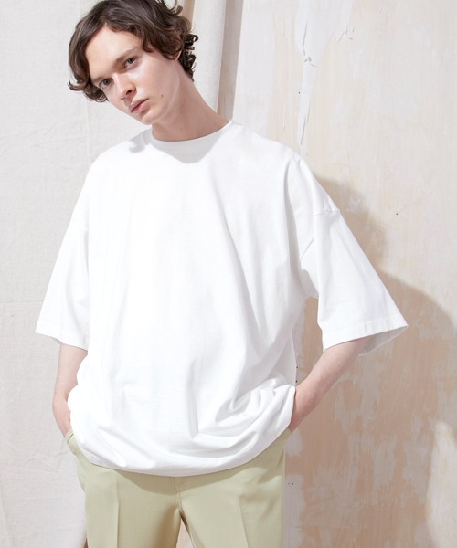 EMMA CLOTHES（エマクローズ）の「ヘビー天竺オーバーサイズS/Sカットソー EMMA CLOTHES（Tシャツ/カットソー・メンズ・ブラック/ブルー系その他/グリーン系その他/パープル/ライトベージュ/オフホワイト/チャコール・M/L）」の16枚目の写真