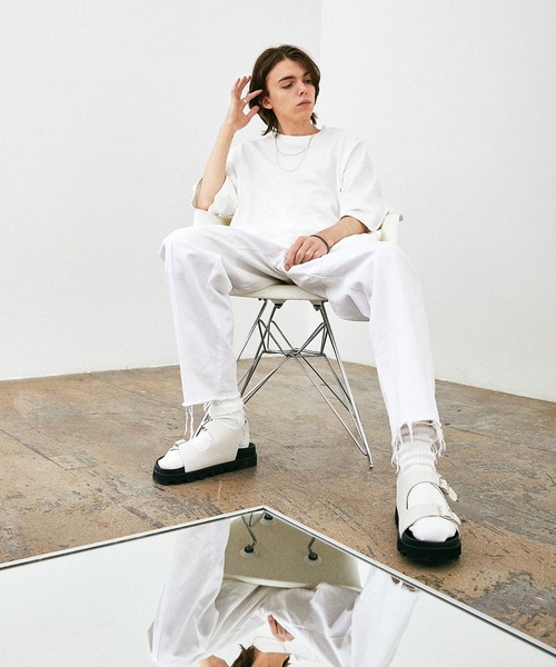 EMMA CLOTHES（エマクローズ）の「ヘビー天竺オーバーサイズS/Sカットソー EMMA CLOTHES（Tシャツ/カットソー・メンズ・ブラック/ブルー系その他/グリーン系その他/パープル/ライトベージュ/オフホワイト/チャコール・M/L）」の12枚目の写真