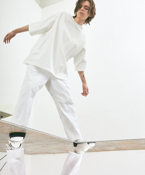 EMMA CLOTHES（エマクローズ）の「ヘビー天竺オーバーサイズS/Sカットソー EMMA CLOTHES（Tシャツ/カットソー・メンズ・ブラック/ブルー系その他/グリーン系その他/パープル/ライトベージュ/オフホワイト/チャコール・M/L）」の13枚目の写真