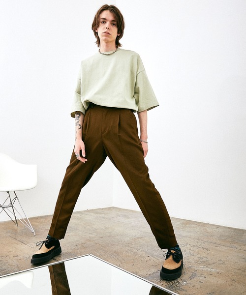 EMMA CLOTHES（エマクローズ）の「ヘビー天竺オーバーサイズS/Sカットソー EMMA CLOTHES（Tシャツ/カットソー・メンズ・ブラック/ブルー系その他/グリーン系その他/パープル/ライトベージュ/オフホワイト/チャコール・M/L）」の14枚目の写真