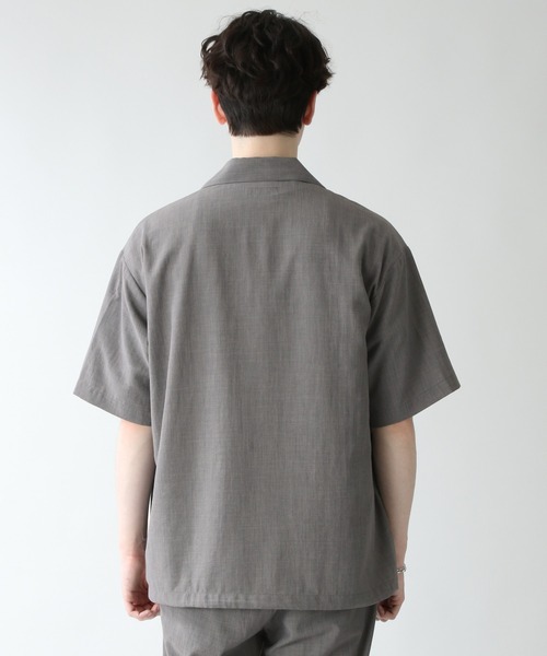 RAGEBLUE（レイジブルー）の「＜セットアップ着用可能＞シャリテック/リネンタッチオープンカラーシャツ/936495（シャツ/ブラウス・メンズ・ブラック/ダークグリーン/グレー系その他/キャメル・MEDIUM/LARGE）」の20枚目の写真