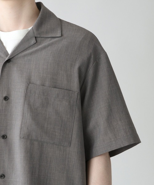 RAGEBLUE（レイジブルー）の「＜セットアップ着用可能＞シャリテック/リネンタッチオープンカラーシャツ/936495（シャツ/ブラウス・メンズ・ブラック/ダークグリーン/グレー系その他/キャメル・MEDIUM/LARGE）」の14枚目の写真