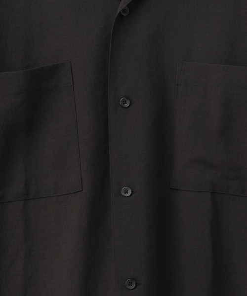 RAGEBLUE（レイジブルー）の「＜セットアップ着用可能＞シャリテック/リネンタッチオープンカラーシャツ/936495（シャツ/ブラウス・メンズ・ブラック/ダークグリーン/グレー系その他/キャメル・MEDIUM/LARGE）」の12枚目の写真