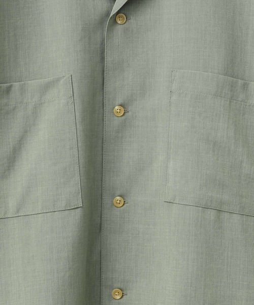 RAGEBLUE（レイジブルー）の「＜セットアップ着用可能＞シャリテック/リネンタッチオープンカラーシャツ/936495（シャツ/ブラウス・メンズ・ブラック/ダークグリーン/グレー系その他/キャメル・MEDIUM/LARGE）」の22枚目の写真