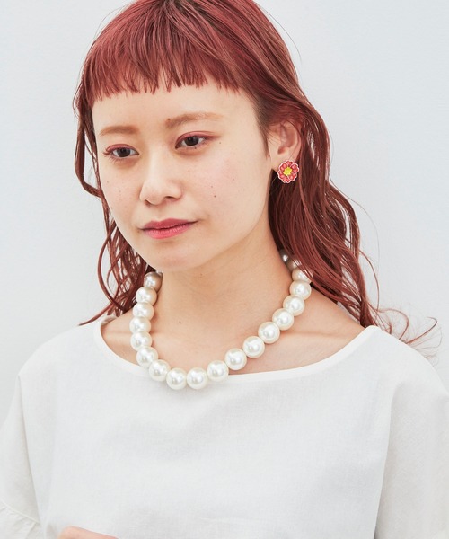 MERLOT（メルロー）の「大粒パールネックレス（ネックレス・レディース・ホワイト・FREE）」の8枚目の写真