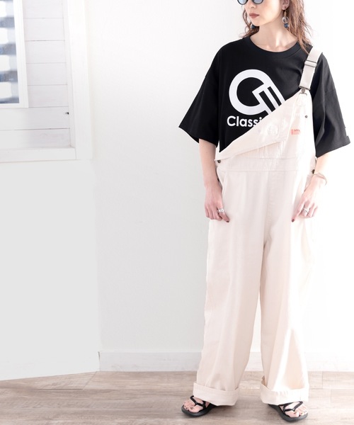 classicalelf（クラシカルエルフ）の「綿100％ オーガニックコットン。復刻、Classical ElfスポーツロゴbigTシャツ（Tシャツ/カットソー・レディース・ホワイト/ブラック/グレイッシュベージュ・MEDIUM/LARGE/X-LARGE）」の9枚目の写真