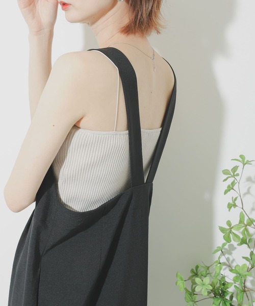 SENSE OF PLACE by URBAN RESEARCH(センスオブプレイスバイアーバンリサーチ)の「カップツキニットキャミソール(キャミソール・レディース・ライトベージュ/ベージュ/ブラック・ONE)」の3枚目の写真