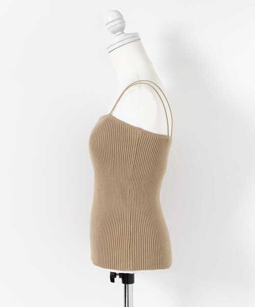 SENSE OF PLACE by URBAN RESEARCH(センスオブプレイスバイアーバンリサーチ)の「カップツキニットキャミソール(キャミソール・レディース・ライトベージュ/ベージュ/ブラック・ONE)」の8枚目の写真
