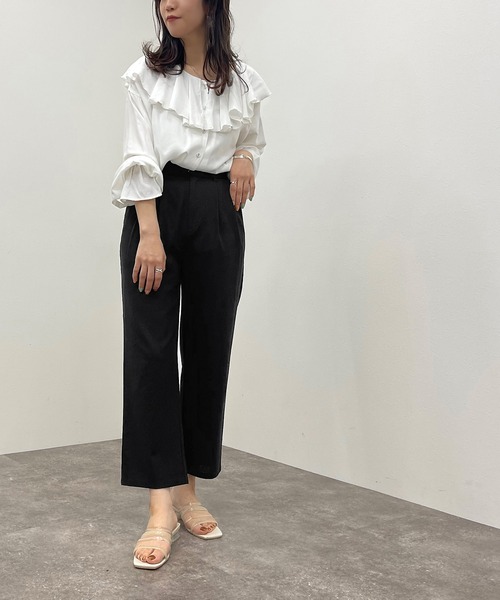 apres jour mignon（アプレジュールミニョン）の「ルーズテーパードパンツ 【ZOZOTOWN限定アイテム】（その他パンツ・レディース・グリーン/ライトベージュ/ブラック・フリー/X-LARGE）」の16枚目の写真