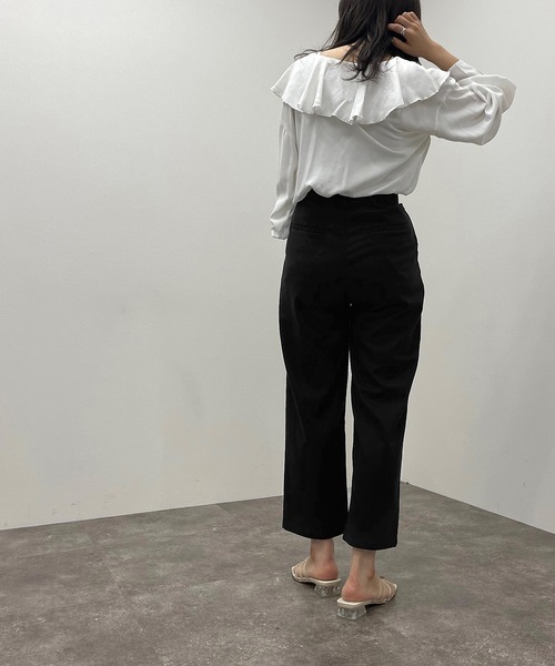 apres jour mignon（アプレジュールミニョン）の「ルーズテーパードパンツ 【ZOZOTOWN限定アイテム】（その他パンツ・レディース・グリーン/ライトベージュ/ブラック・フリー/X-LARGE）」の18枚目の写真