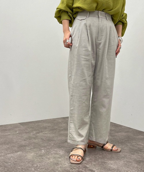 apres jour mignon（アプレジュールミニョン）の「ルーズテーパードパンツ 【ZOZOTOWN限定アイテム】（その他パンツ・レディース・グリーン/ライトベージュ/ブラック・フリー/X-LARGE）」の19枚目の写真