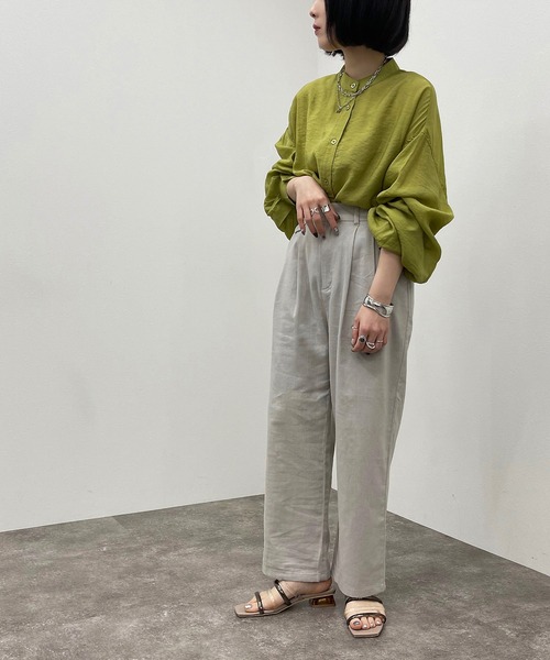 apres jour mignon（アプレジュールミニョン）の「ルーズテーパードパンツ 【ZOZOTOWN限定アイテム】（その他パンツ・レディース・グリーン/ライトベージュ/ブラック・フリー/X-LARGE）」の22枚目の写真