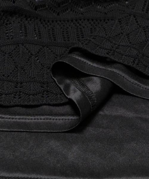 SENSE OF PLACE by URBAN RESEARCH（センスオブプレイスバイアーバンリサーチ）の「スカシアミフレアスカート（スカート・レディース・ブラック/グリーン/アイボリー・ONE）」の20枚目の写真