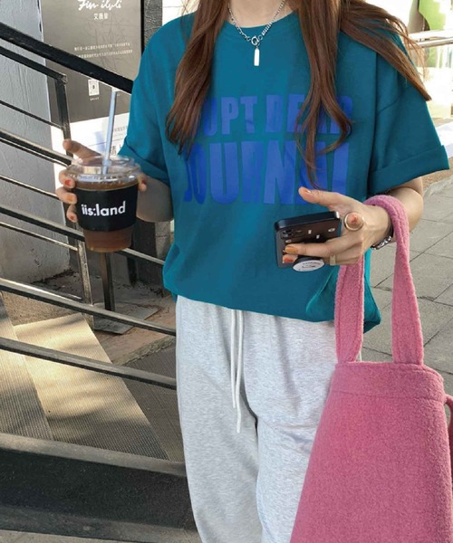 meJane(ミージェーン)の「フロントビックロゴプリントルーズTシャツ【ZOZOTOWN限定】(Tシャツ/カットソー・レディース・ホワイト/チャコールグレー/ブルー・FREE)」の2枚目の写真