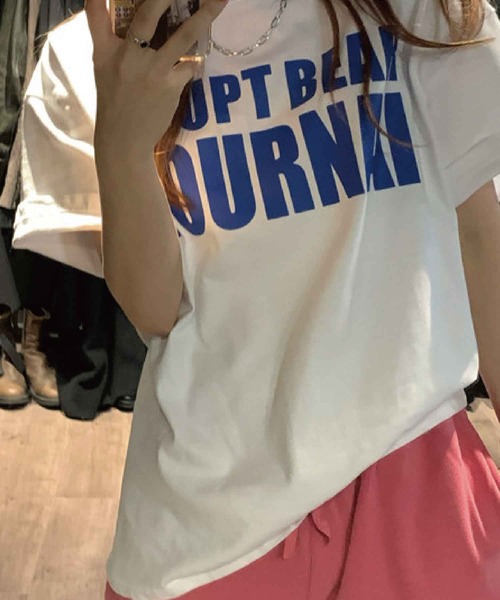 meJane(ミージェーン)の「フロントビックロゴプリントルーズTシャツ【ZOZOTOWN限定】(Tシャツ/カットソー・レディース・ホワイト/チャコールグレー/ブルー・FREE)」の11枚目の写真