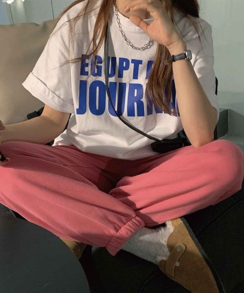 meJane(ミージェーン)の「フロントビックロゴプリントルーズTシャツ【ZOZOTOWN限定】(Tシャツ/カットソー・レディース・ホワイト/チャコールグレー/ブルー・FREE)」の4枚目の写真