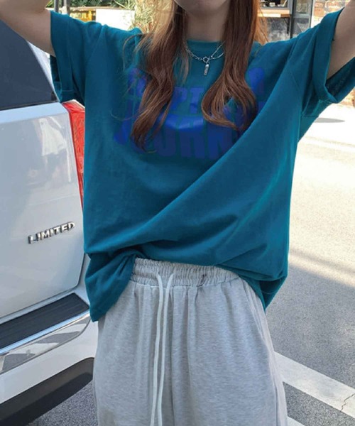 meJane(ミージェーン)の「フロントビックロゴプリントルーズTシャツ【ZOZOTOWN限定】(Tシャツ/カットソー・レディース・ホワイト/チャコールグレー/ブルー・FREE)」の13枚目の写真