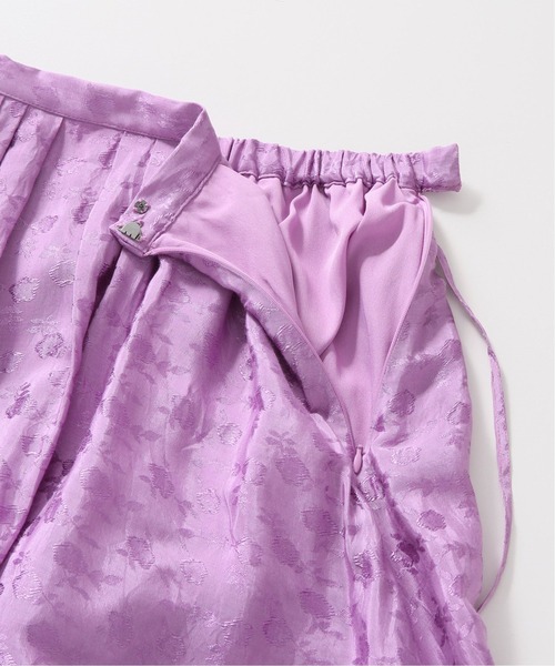 La TOTALITE（ラトータリテ）の「フラワージャガードレーヨンタックスカート【手洗い可能】◆（スカート・レディース・ラベンダー/ダークブルー・38/36）」の17枚目の写真