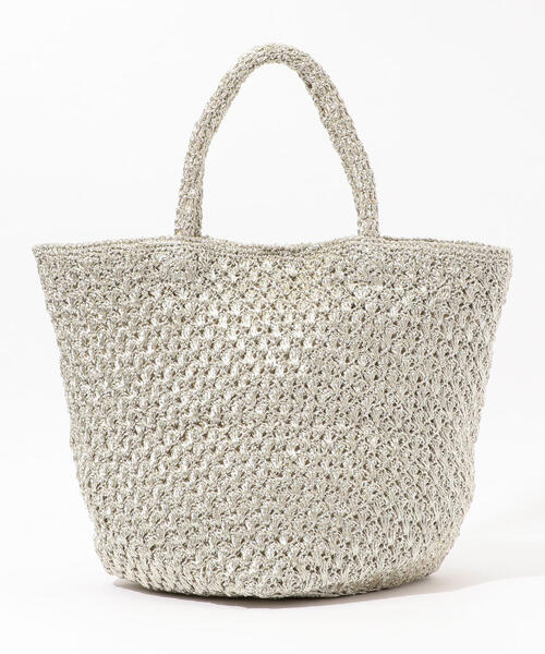 TOMORROWLAND （トゥモローランド）の「TOMORROWLAND メタリックリュレックス編みトートバッグ（トートバッグ・レディース・シルバー系その他・FREE）」の4枚目の写真