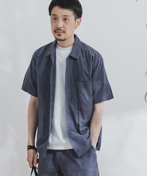 URBAN RESEARCH DOORS（アーバンリサーチドアーズ）の「サマーコールシャツ（シャツ/ブラウス・メンズ・ライトグレー/レッド系その他/モカ/ブルー・38/40）」の12枚目の写真